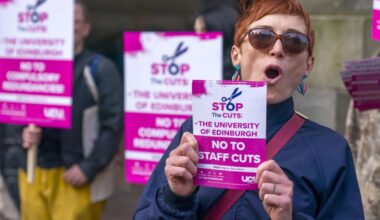 University of Edinburgh staff begin five days of strikes