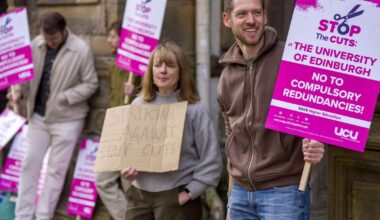 Edinburgh Uni lecturers walk out on first of five days of industrial action
