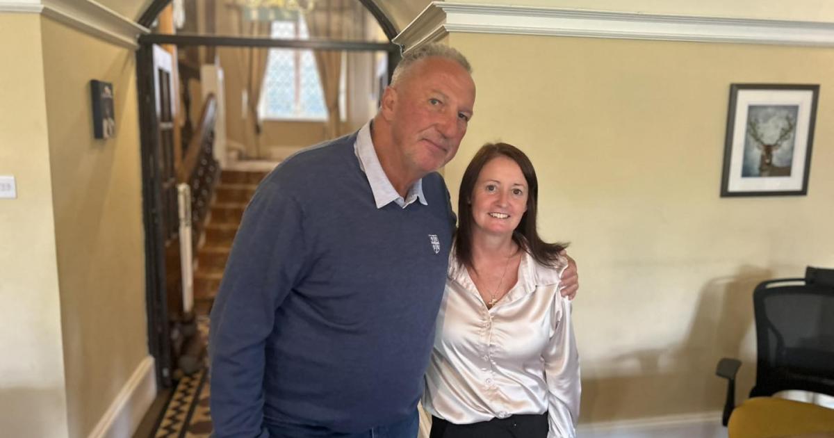 Ian Botham: Cricket legend visits Moresby Hall, Cumbria