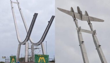 First look at the new Bolt sculpture in Omega in Warrington