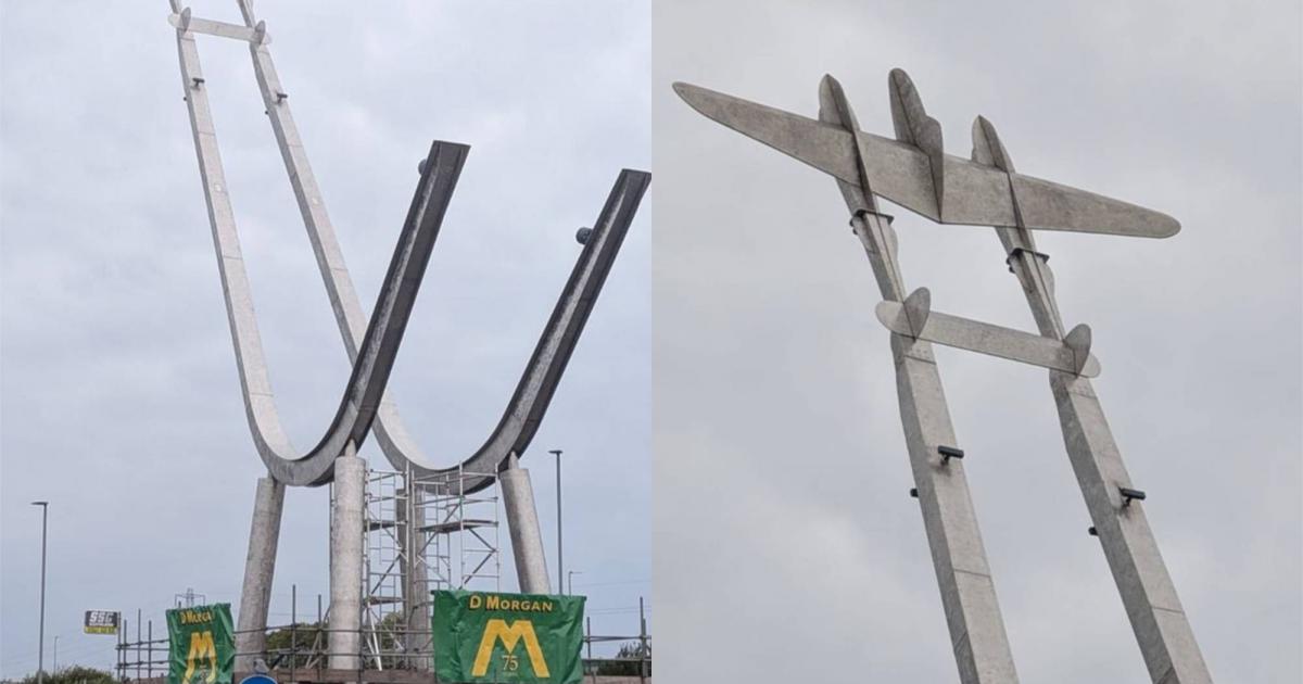 First look at the new Bolt sculpture in Omega in Warrington