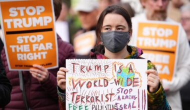 Anti-Trump protesters hold rally in Edinburgh on final day of state visit