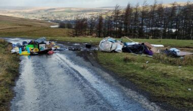 New barriers installed to prevent fly tipping in Caerphilly