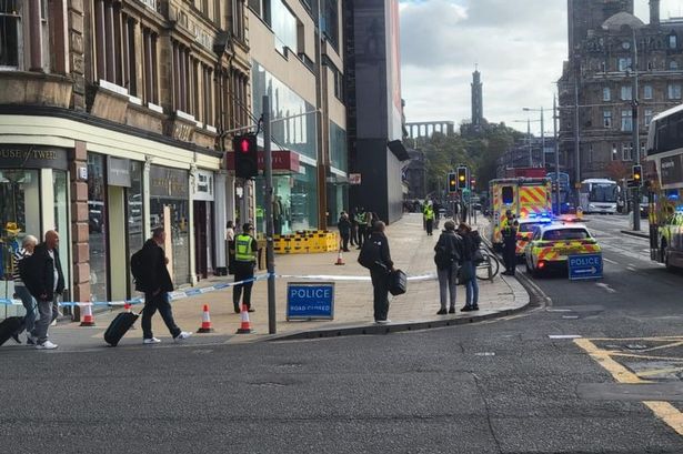 Police at the scene on Monday morning