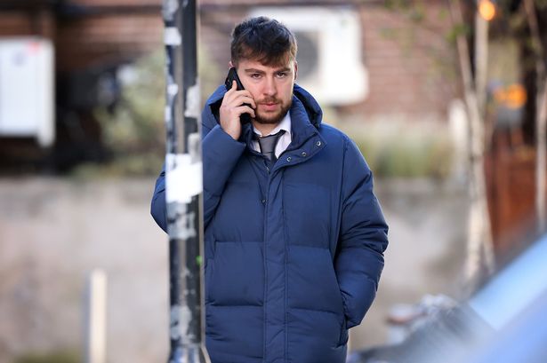 Cameron Rogers leaving Manchester Crown Court