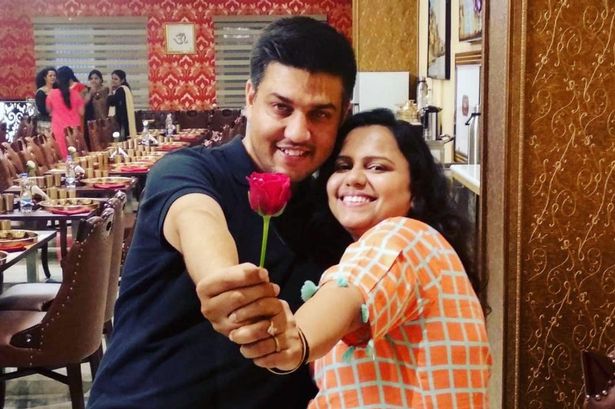 Sunil, left, was married to his wife, Priya, for 14 years and leaves behind two children.