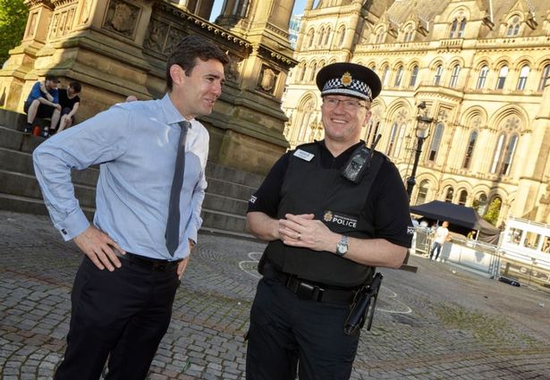GMP Chief Constable Ian Hopkins and Greater Manchester Mayor Andy Burnham