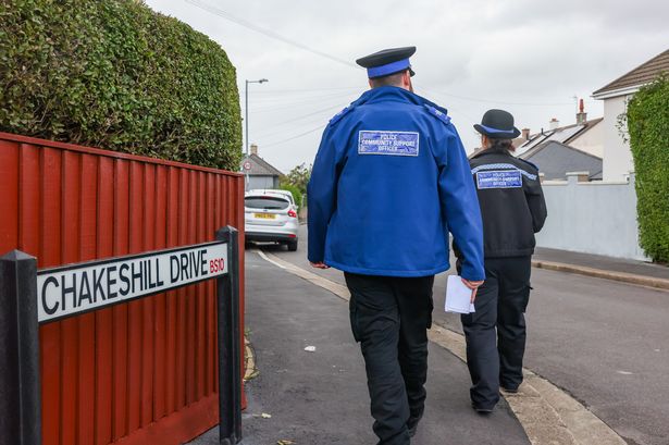 Views of Chakeshill Drive in Bristol, Thursday 18  September 2025 where a 9 year old girls was shot with an alleged air weapon on 2 September 2025.    Police are currently conducting door to door. 