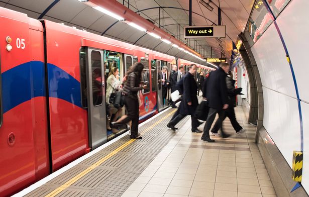 Commuters on London Underground