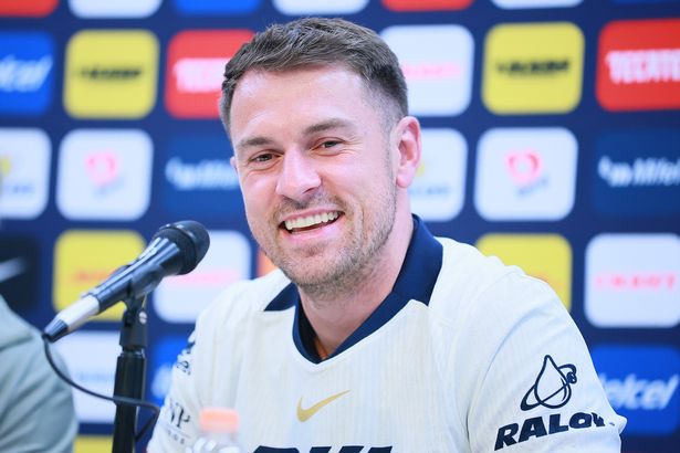 Aaron Ramsey speaks to the media after joining Pumas UNAM