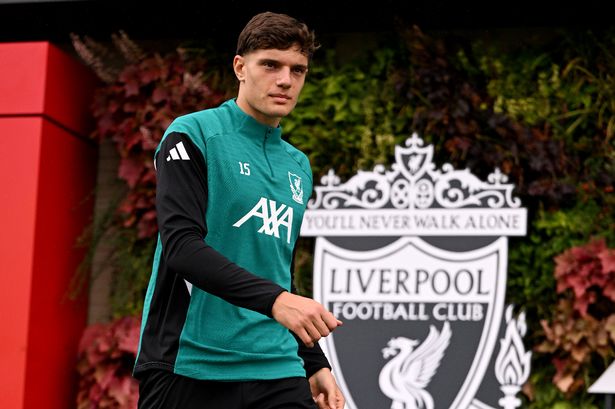 Giovanni Leoni of Liverpool during a training session