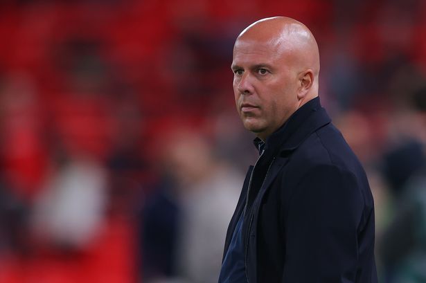 LIVERPOOL, ENGLAND - SEPTEMBER 23: Arne Slot, head coach of Liverpool,  during the Carabao Cup Third Round match between Liverpool and Southampton at Anfield on September 23, 2025 in Liverpool, England. (Photo by James Gill - Danehouse/Getty Images)