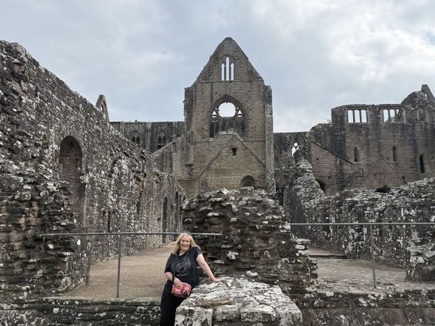 Jo Ridout WalesOnline visiting Tintern Abbey, Wye Valley, Monmouthshire, Wales