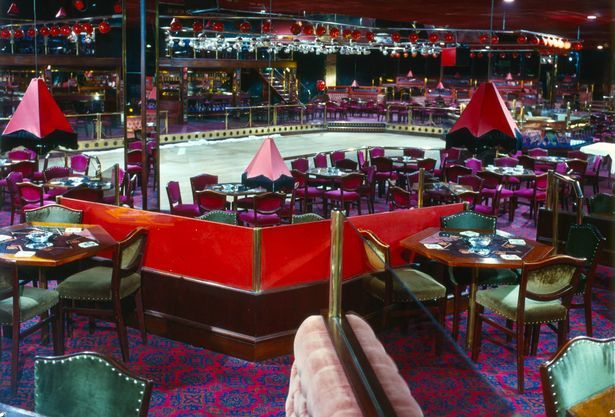 The interior of Quaffers - which was described as 'classical opulent - glass, brass and mirrors'