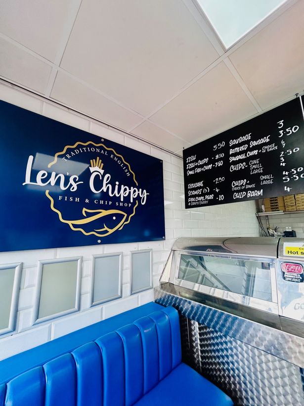 Inside Len's Chippy in Droylsden 