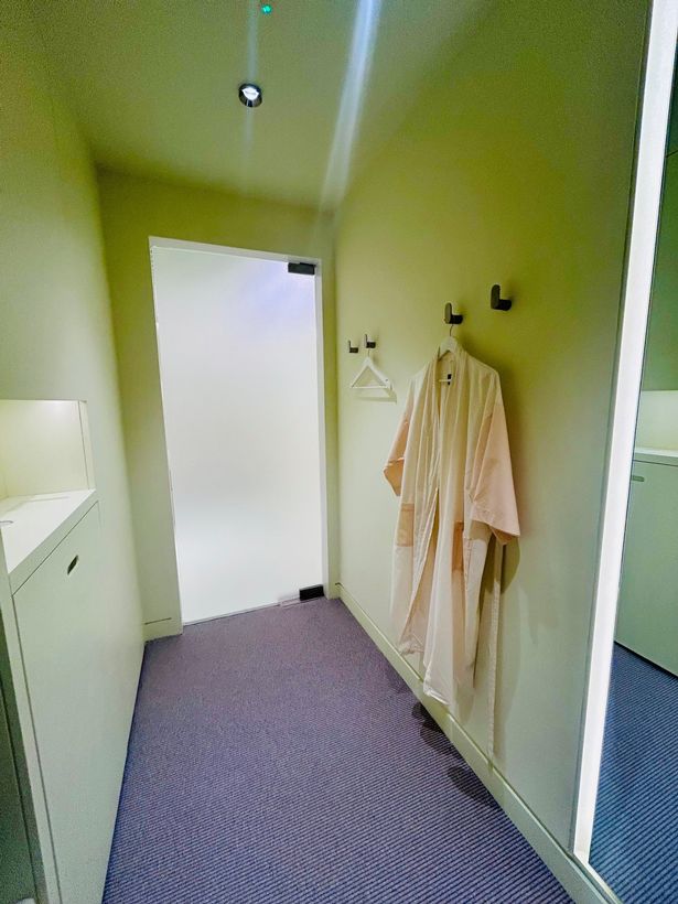 The changing room leading through to the scanner at Neko Health in Manchester 