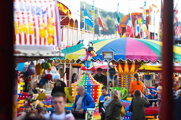 A busy fairground