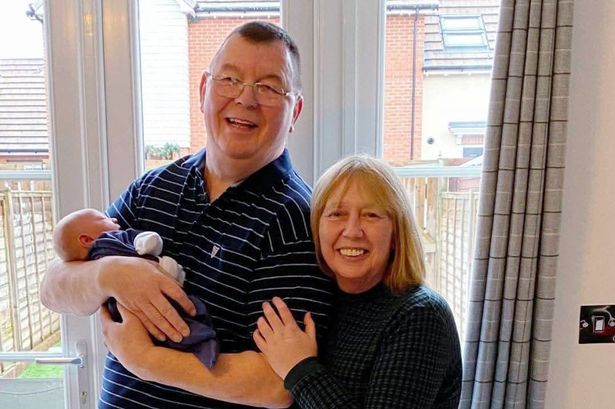 Rebecca Davis’s parents Phil and Janice with their grandson Charlie