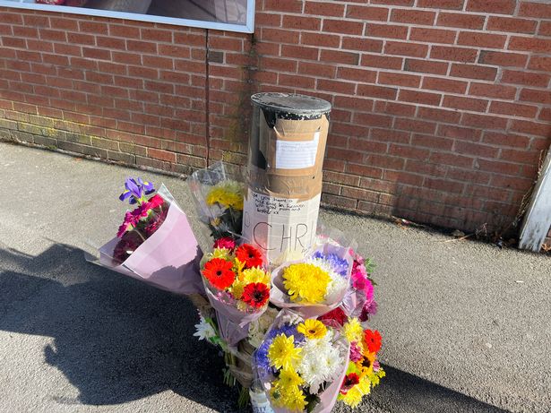 Tributes were left at Chris' usual spot earlier this week 