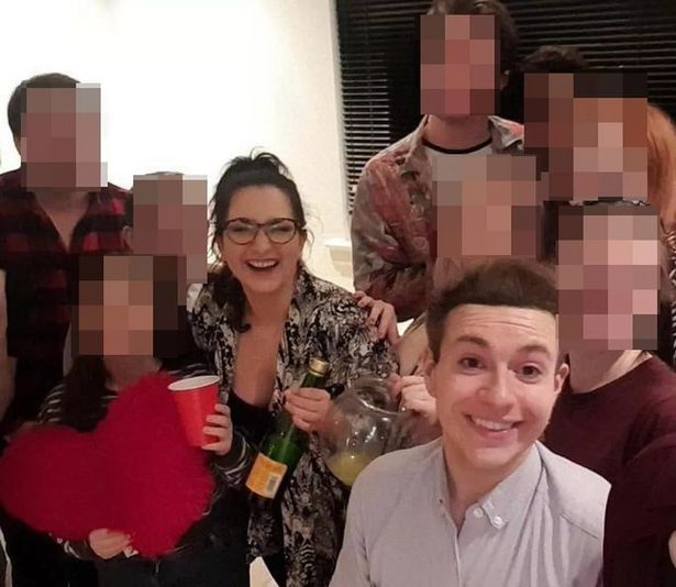 Andrew (right) and Lucy (left) at a drag scene house party in 2019 