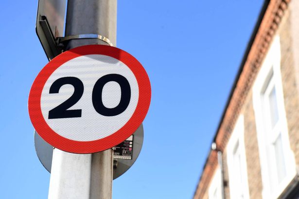  A picture of a 20mph sign