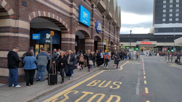 People queuing for Bon
