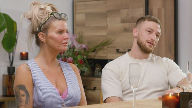 Kerry Katona and Paolo sat in Kerry's House.