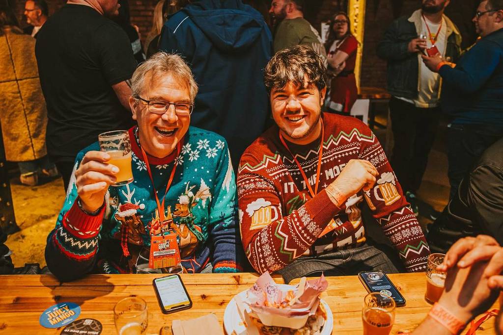 Two attendees to the the bottomless Craft beer festival