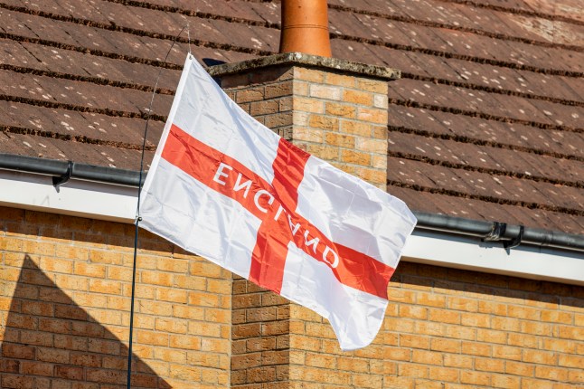 St George's flag outside a house
