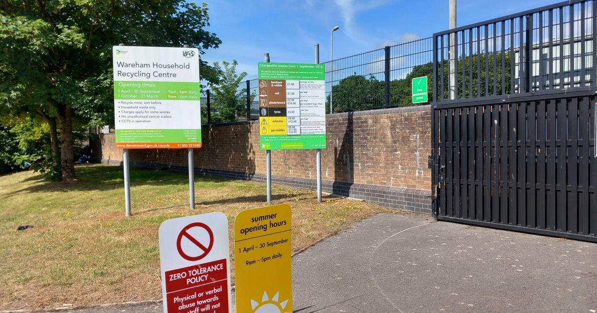 Eight Dorset household recycling centres to close in October