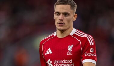 LIVERPOOL, ENGLAND - Monday, August 4, 2025: Liverpool's Florian Wirtz during a pre-season friendly match between Liverpool FC and Athletic Bilbao at Anfield. Liverpool won 3-2. (Photo by David Rawcliffe/Propaganda)