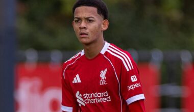 KIRKBY, ENGLAND - Saturday, September 13, 2025: Liverpool's Josh Sonni-Lambie during the U18 Premier League match between Liverpool FC Under-18's and Newcastle United FC Under-18's at the Liverpool Academy. Newcastle won 4-3. (Photo by David Rawcliffe/Propaganda)