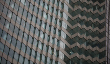 A close up shot of the The HSBC Tower at 452 Fifth Avenue in New York, USA.