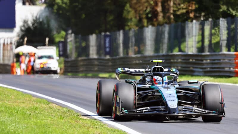 Kimi Antonelli (Mercedes) during practice for the 2025 Italian Grand Prix