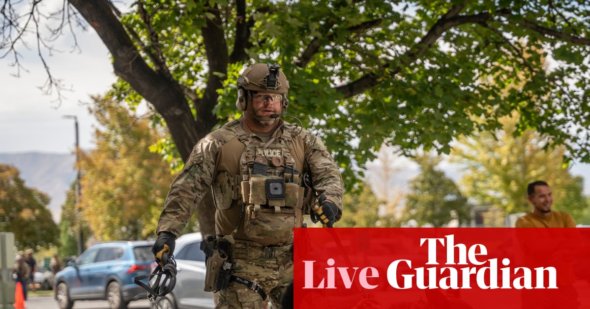 Charlie Kirk shooting latest: search for killer under way as Trump vows crackdown on ‘political violence’ | Charlie Kirk shooting