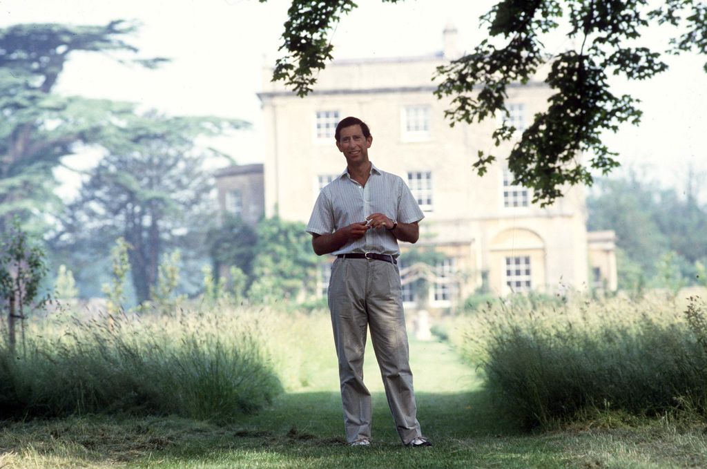 Prince Charles Standing Outside His Country Home, Highgrove, In Tetbury Bought For His Use By The Duchy Of Cornwall.