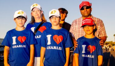 Charlie Kirk’s memorial draws fans and a vengeful mourner in chief