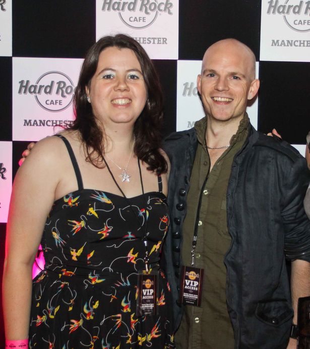 Long serving Manchester Hard Rock Cafe staff Gillian Carroll and Adam Smith