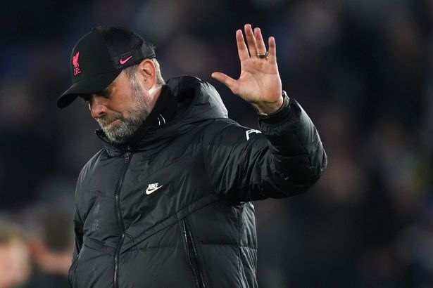 Jurgen Klopp looks dejected