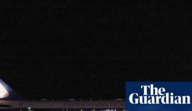 Donald Trump lands in UK for second state visit as protesters gather in Windsor | Donald Trump