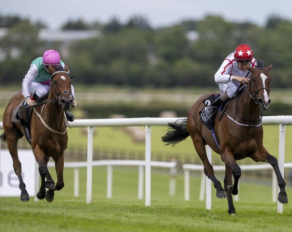 Barnavara and Shane Foley, right, have teamed up for two wins already this year for Jessica Harrington Photo: Patrick McCann/Racing Post 