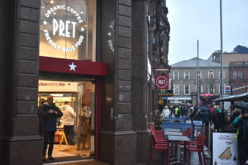 The newly opened Pret a Manger on Donegall Square West in Belfast. Picture by Rohit Balaji