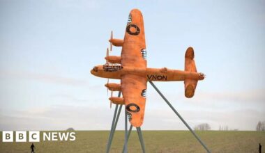 Norton Disney Lancaster bomber sculpture to be installed this weekend