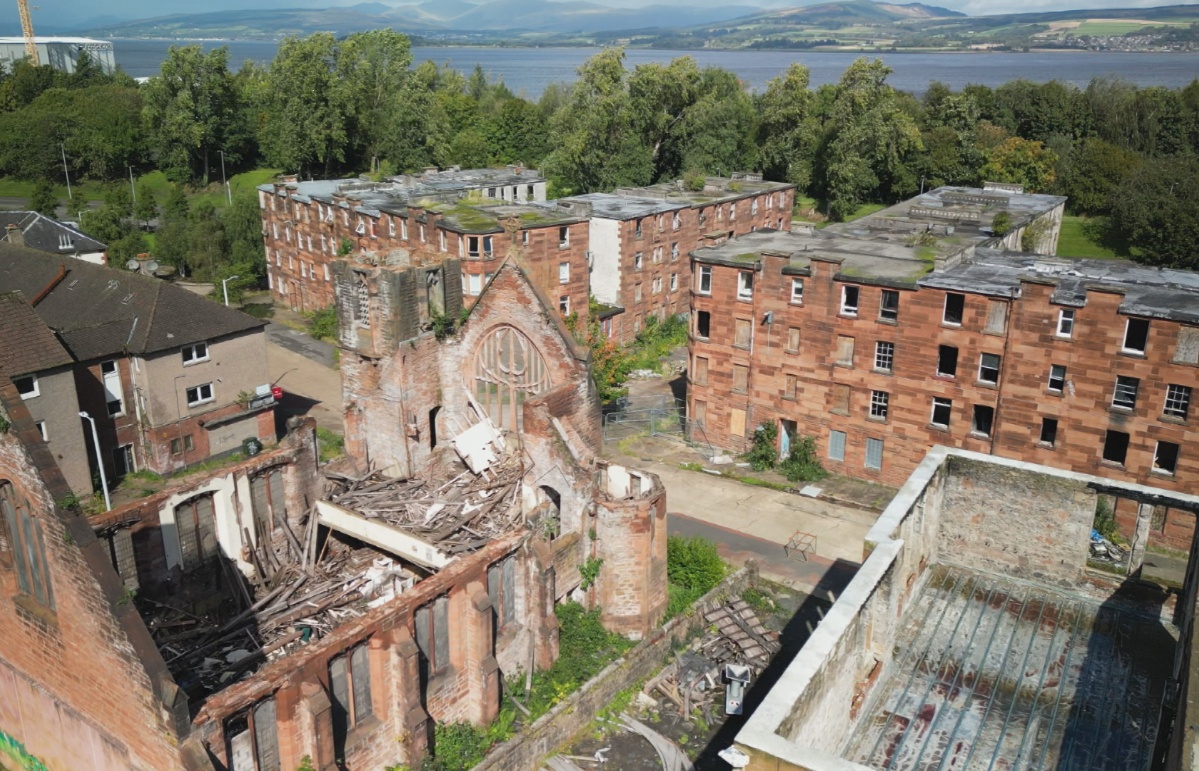 The town's Clune Park estate has been dubbed 'Scotland's Chernobyl'