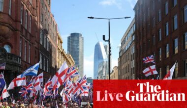 Thousands gather in London for far-right ‘unite the kingdom’ rally and counter-protest – UK politics live | Politics