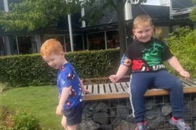 2-year-old Tommy with his brother Kayden (5)