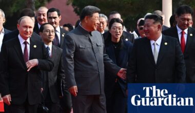 Xi Jinping says world faces ‘peace or war’, as Vladimir Putin and Kim Jong-un join him for military parade | China
