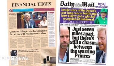 The headline on the front page of the Financial Times reads: "Countries failing to take back migrants threatened with retaliation over visas".