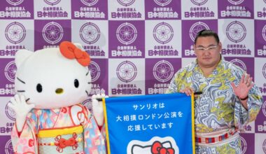 London’s calling and sumo’s top division — along with Hello Kitty — are ready to answer