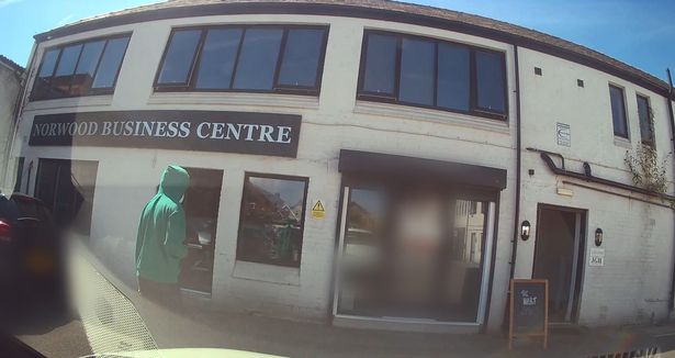 CCTV of the front of the Hart Space on the day of the attack
